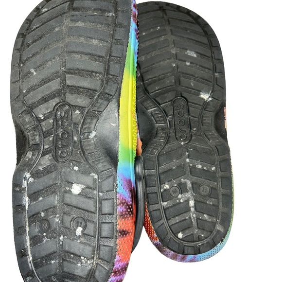 Crocs Dual Comfort Fleece Lined Tye Tie Dye Clogs Men's 11 - Picture 8 of 8